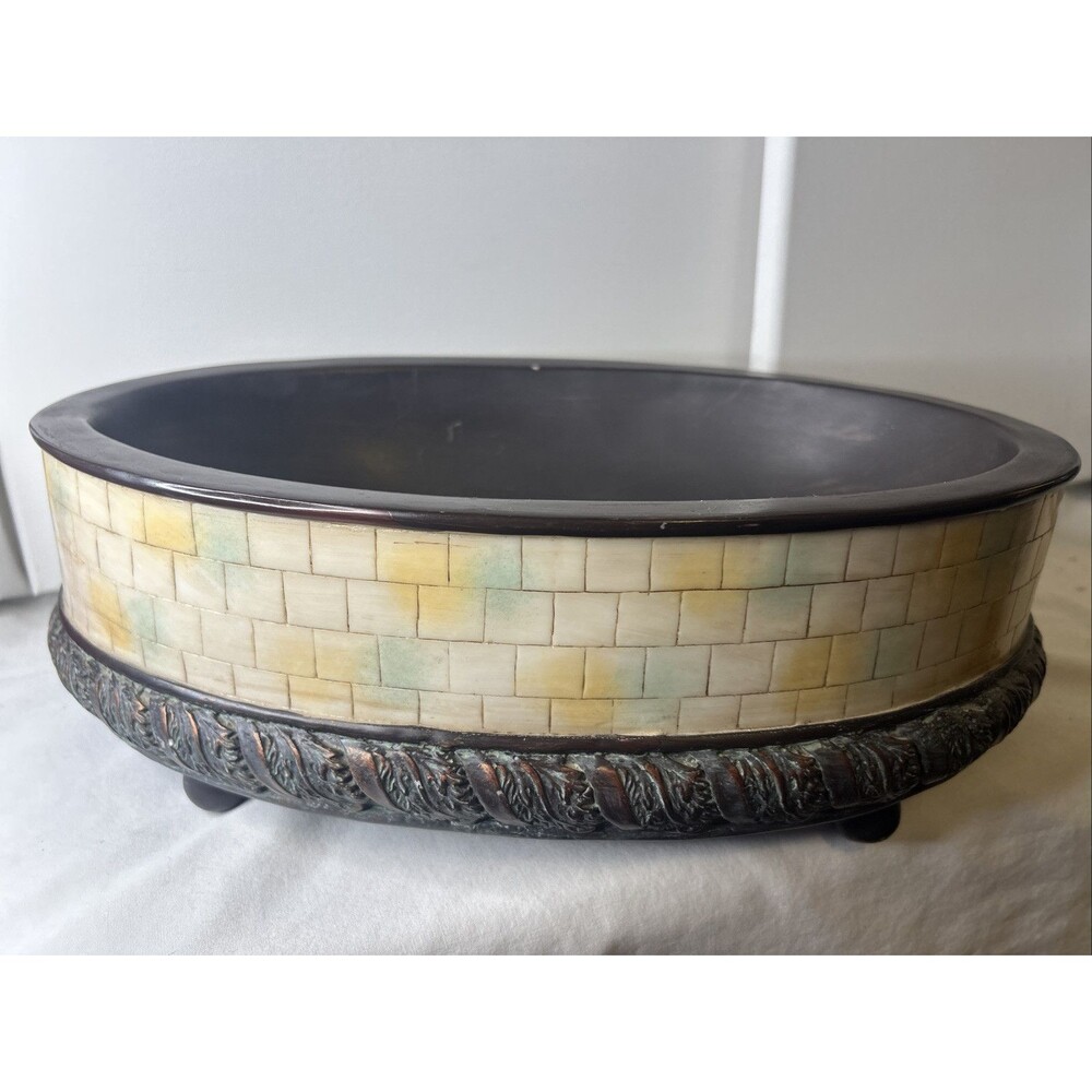 Mastercraft 2003 Basin 15" Tiled Bowl Table Centerpiece Home Decor Heavy Vintage